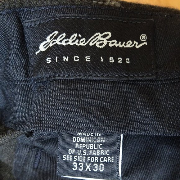 VINTAGE EDDIE BAUER MENS AKA WOOL DRESS PANTS SIZE 33W Dark Brown - Picture 4 of 9